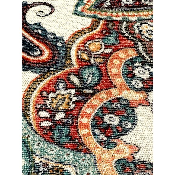 Chicos Size 2 Large Multicolor Tunic Paisley Knit Tunic Boho City Resort Style - Picture 13 of 13